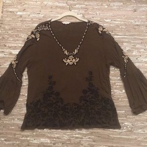 Luck Brand brown top